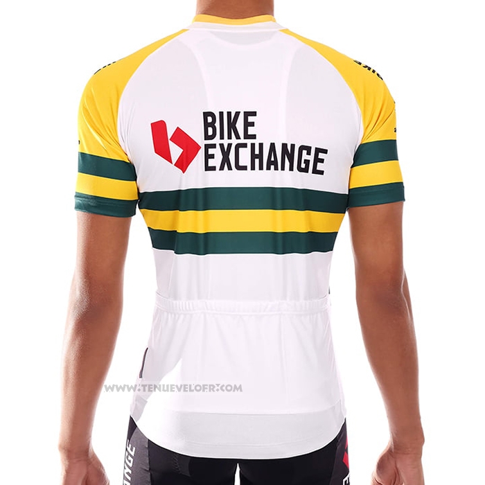 2021 Maillot Cyclisme Bike Exchange Champion Australie Manches Courtes et Cuissard